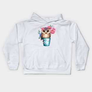 owl Blue Kids Hoodie